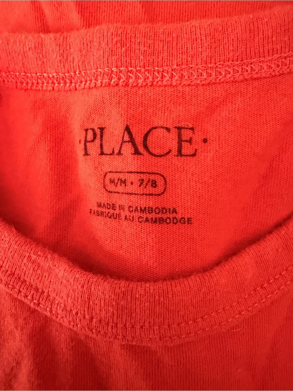 Place Coral-Red Crewneck Tee